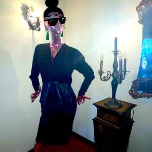Rickie Freeman for Teri Jon Peplum sheath Dress